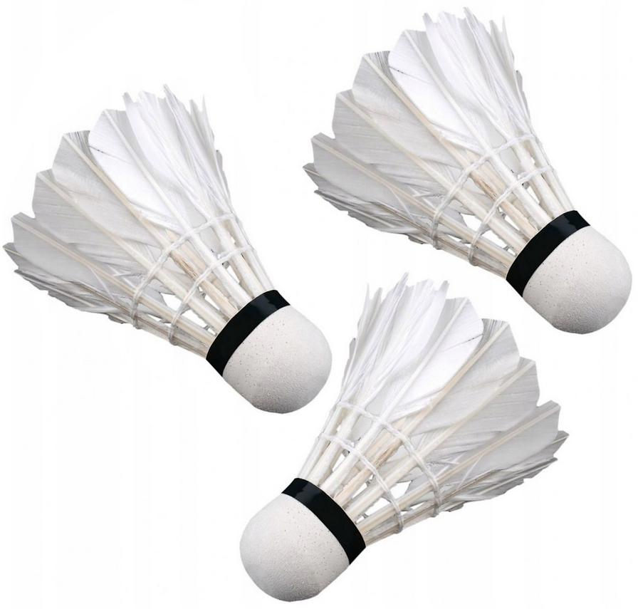 Enero LOTKI PIÓRKOWE TRENINGOWE 3 sztuki - zestaw lotek do gry w badmintona