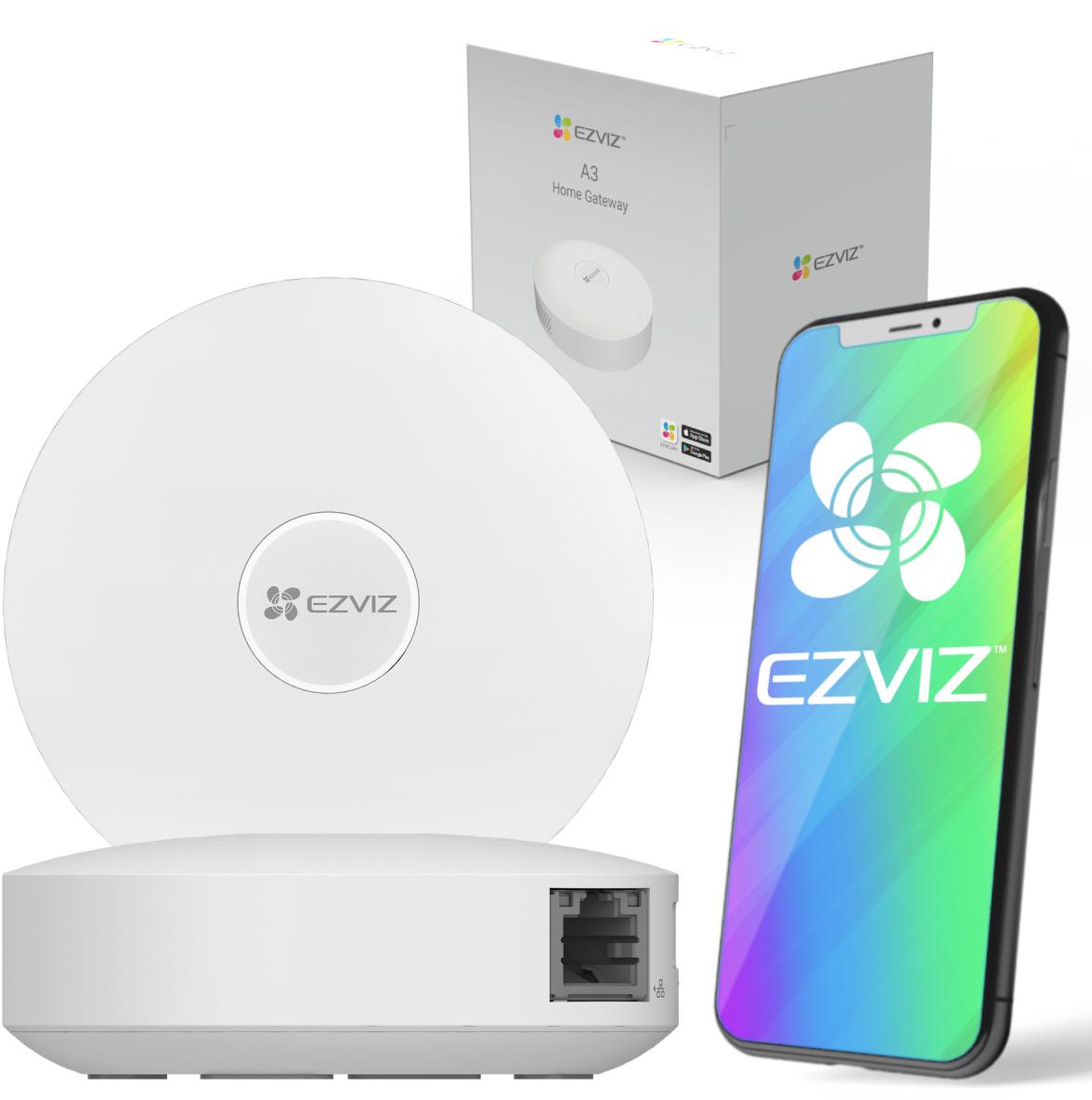 Bramka ZigBee EZVIZ A3 - najważniejsze cechy centrali do podłączania inteligentnych urządzeń do ochrony domu: