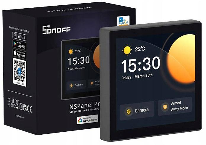 Sonoff NSPanel PRO Black Smart Scene - przemyślana konstrukcja, dotykowy wyświetlacz i nowoczesny design