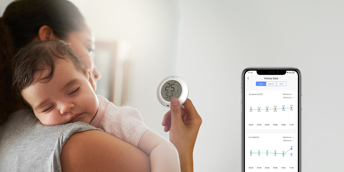 Czujnik temperatury i wilgotności T51C EZVIZ - monitoruj poziom komfortu w Twoim domu z dowolnego miejsca na świecie