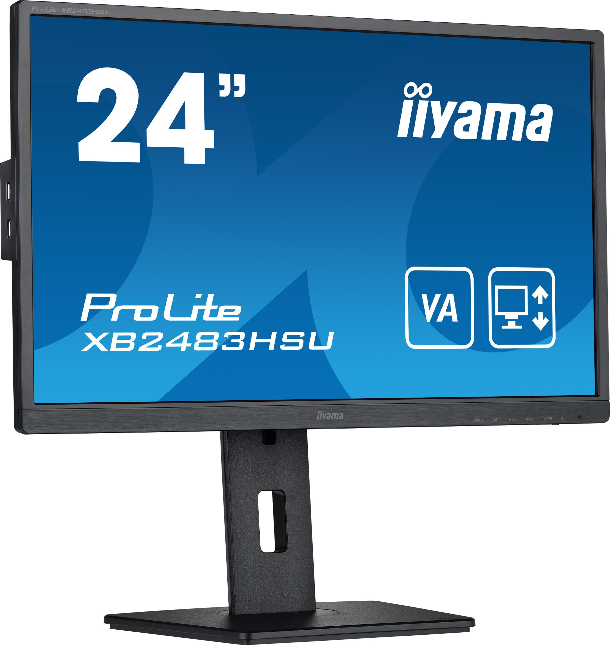 24-calowy monitor z stopką z regulacją wysokości i portem USB