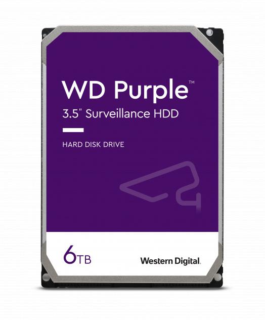 Dysk HDD do rejestratora  WD PURPLE 6TB WD64PURZ - Najważniejsze cechy: