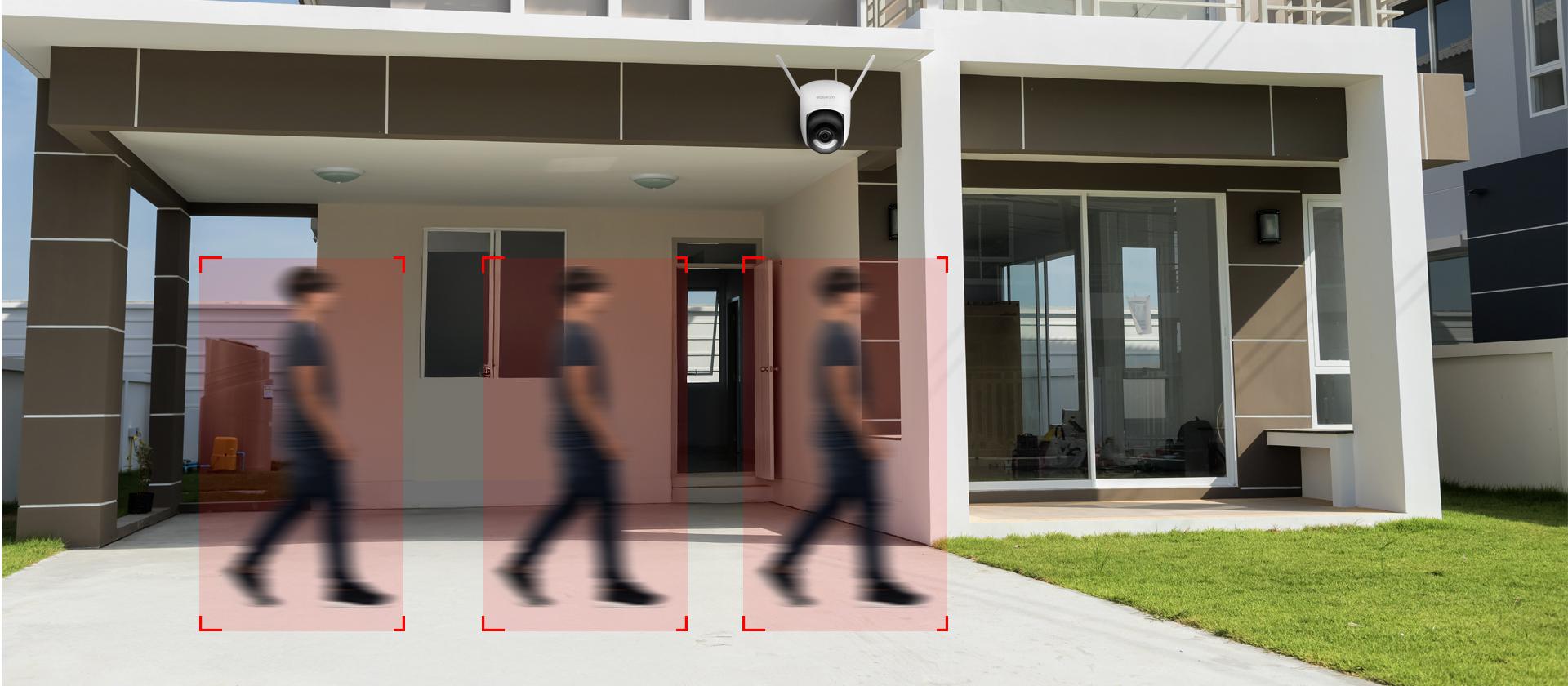 Kamera IP EasyCam obrotowa zewnętrzna WiFi Tuya 5MP EC-5PT4DL - funkcja auto tracking