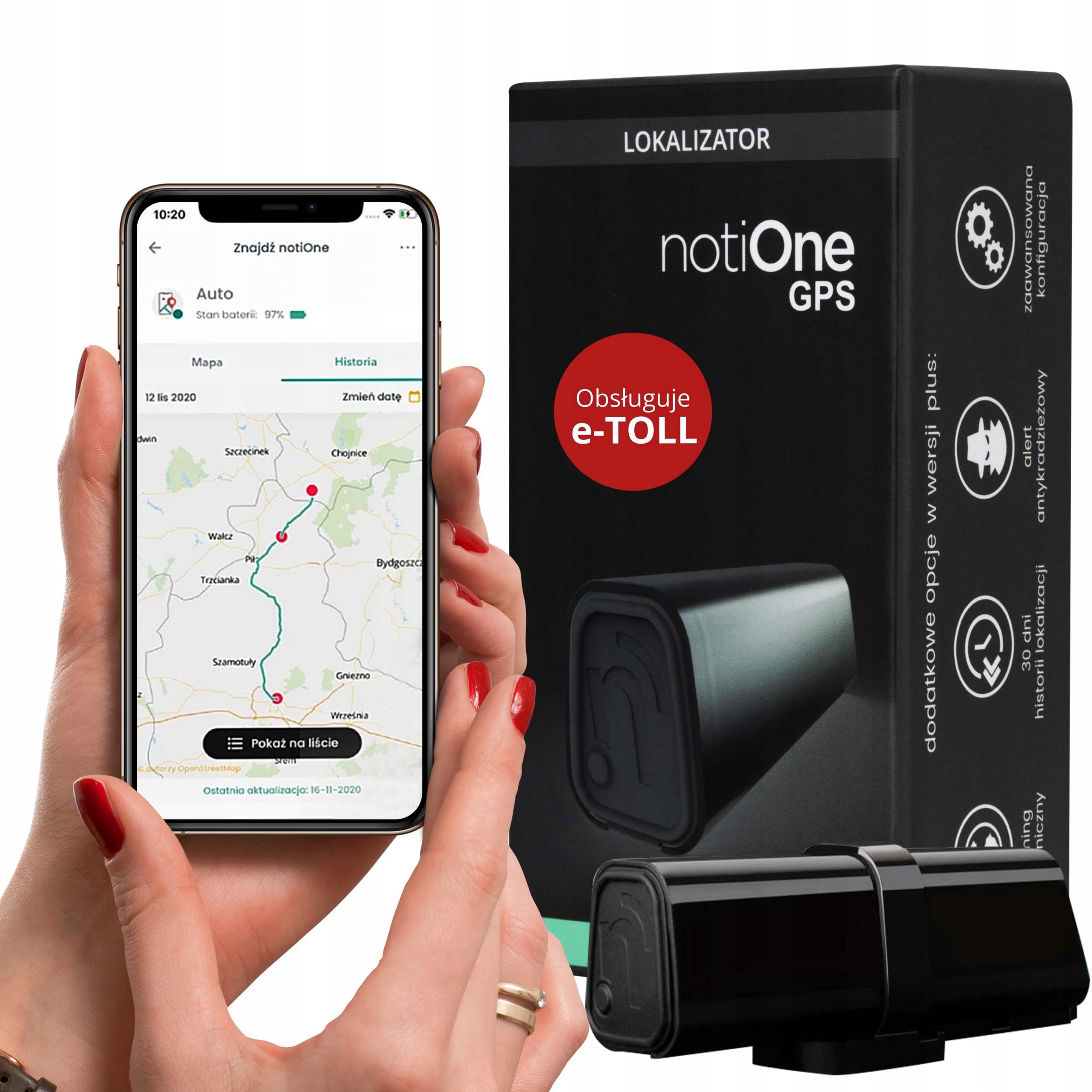 Lokalizator notiOne GPS PLUS (e-TOLL) - najważniejsze cechy i możliwości urządzenia: