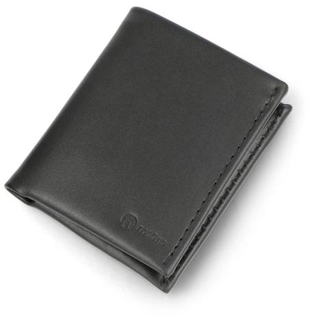 Czarny portfel skórzany z wbudowanym lokalizatorem notiOne - specyfikacja i dane techniczne: