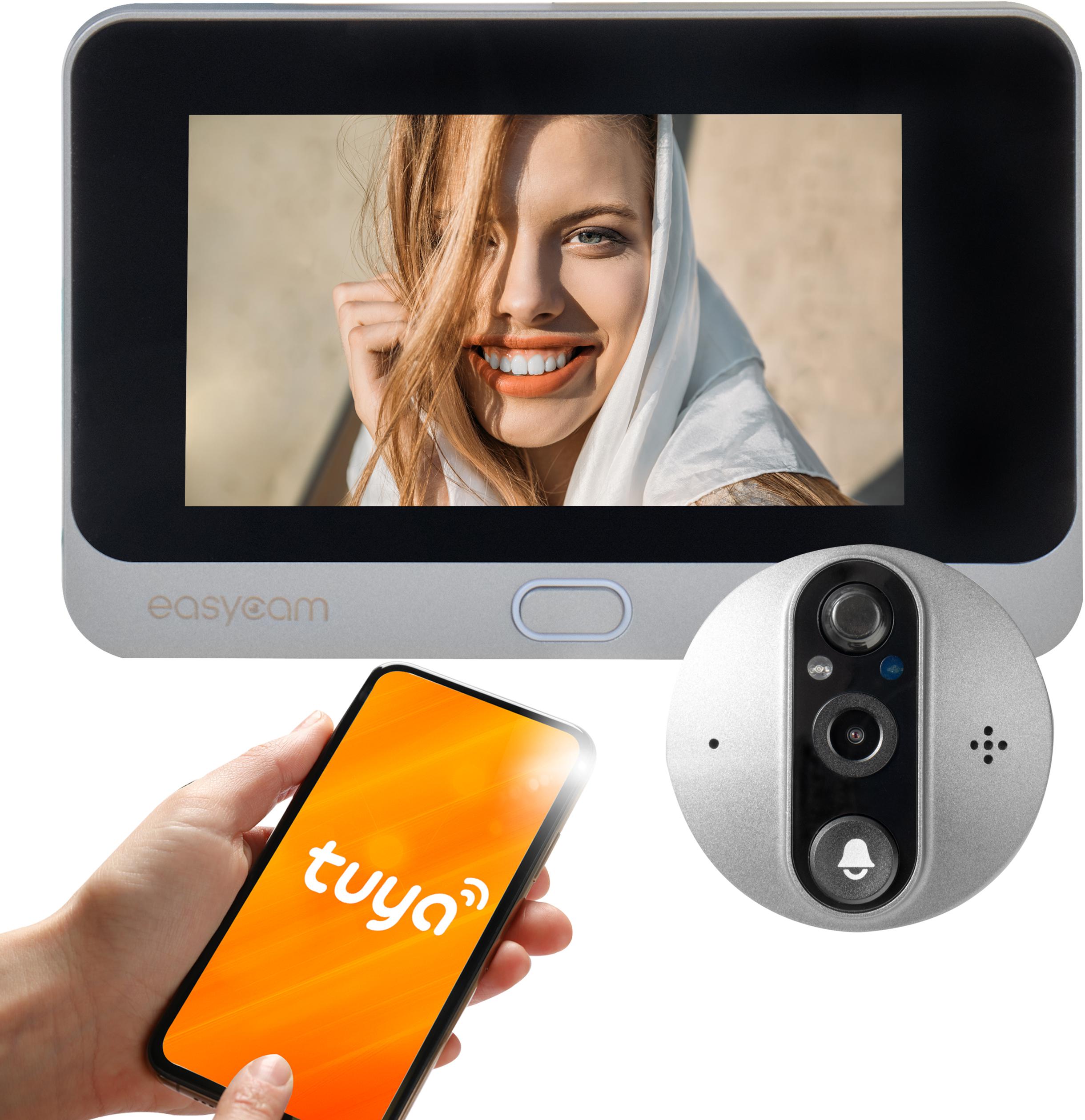 Wideowizjer do drzwi z modułem Wi-Fi i kompatybilny z aplikacją mobilną Tuya / SmartLife EasyCam EC-WIZ2 - najważniejsze cechy urządzenia:
