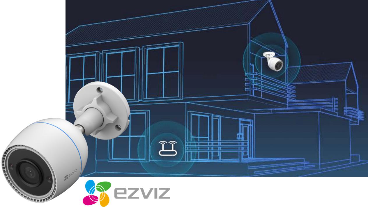 Kamera IP EZVIZ H3c 2MPx = eleganckie wzornictwo i niezawodnej jakości połączenie sygnału Wi-Fi