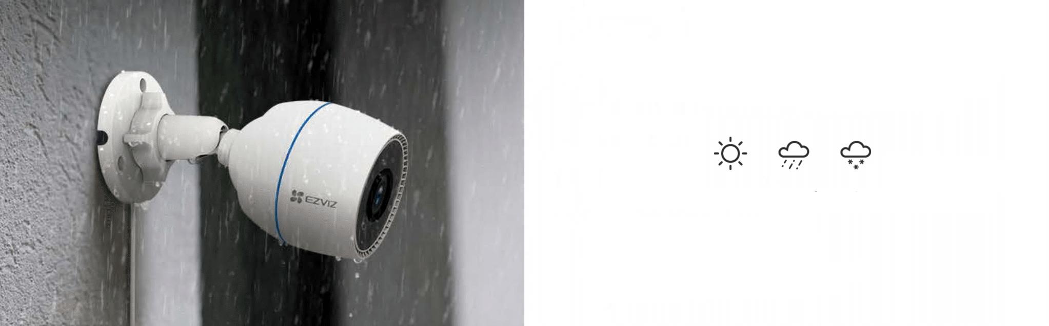 Kamera IP EZVIZ H3c 2MPx to synonim stałej ochrony nawet w bardzo trudnych warunkach pogodowych