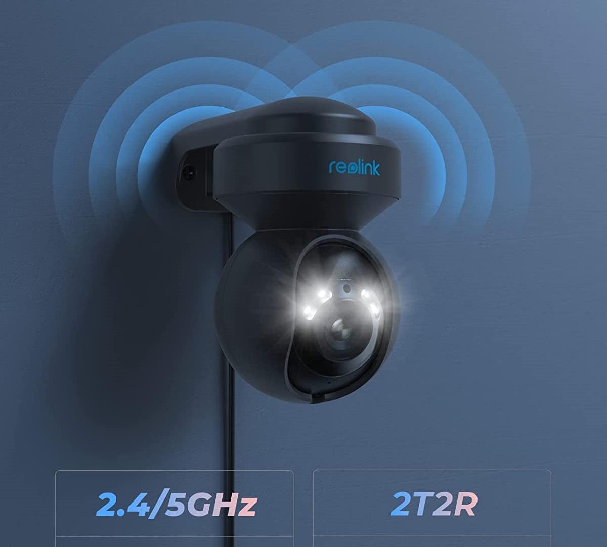 Reolink E1 Outdoor PTZ 5MPx Wi-Fi LED - obrotowa kamera zewnętrzna do monitoringu z dwuzakresowym Wi-Fi