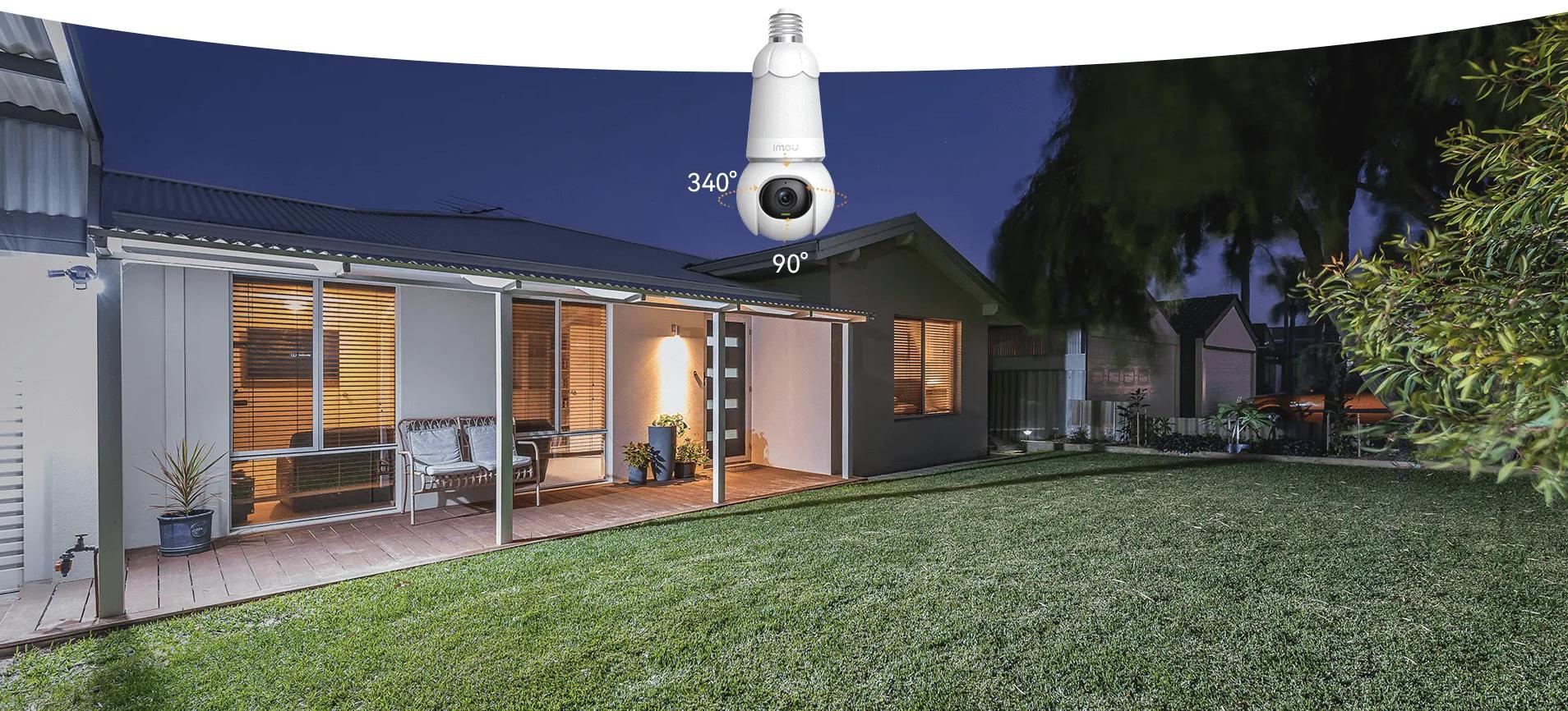 Żarówkowa kamera IP Imou Bulb Cam 5MPx - panoramiczne przesuwanie i pochylanie dla ochrony 360°