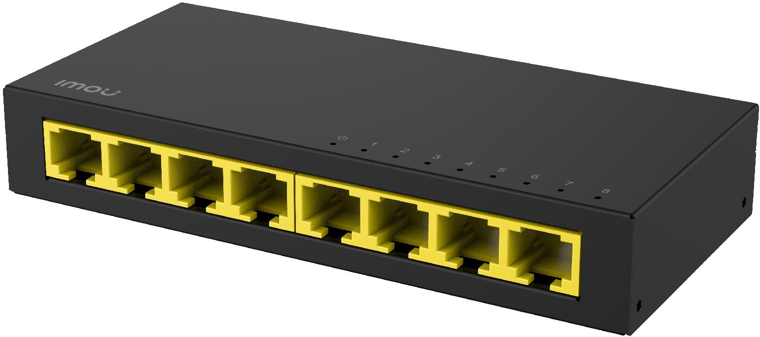 Switch Imou 8-portowy SG108 w metalowej obudowie - rozszerz sieć Ethernet, zapewniając szybki i stabilny transfer danych między urządzeniami