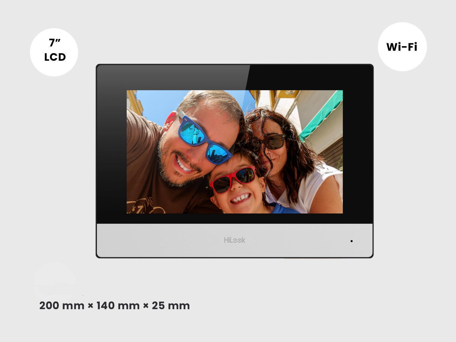 Monitor 7\" LCD HiLook - stacja wewnętrzna zestawu wideodomofonowego: