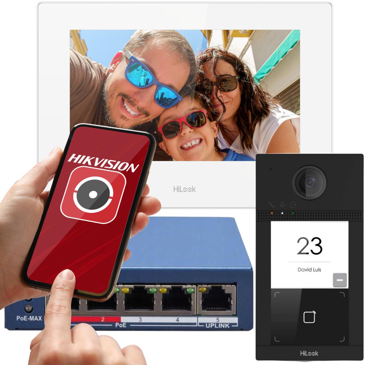 Najważniejsze cechy 1-rodzinnego zestawu wideodomofonowego HiLook by HikVision IP-VIS-PRO-W: