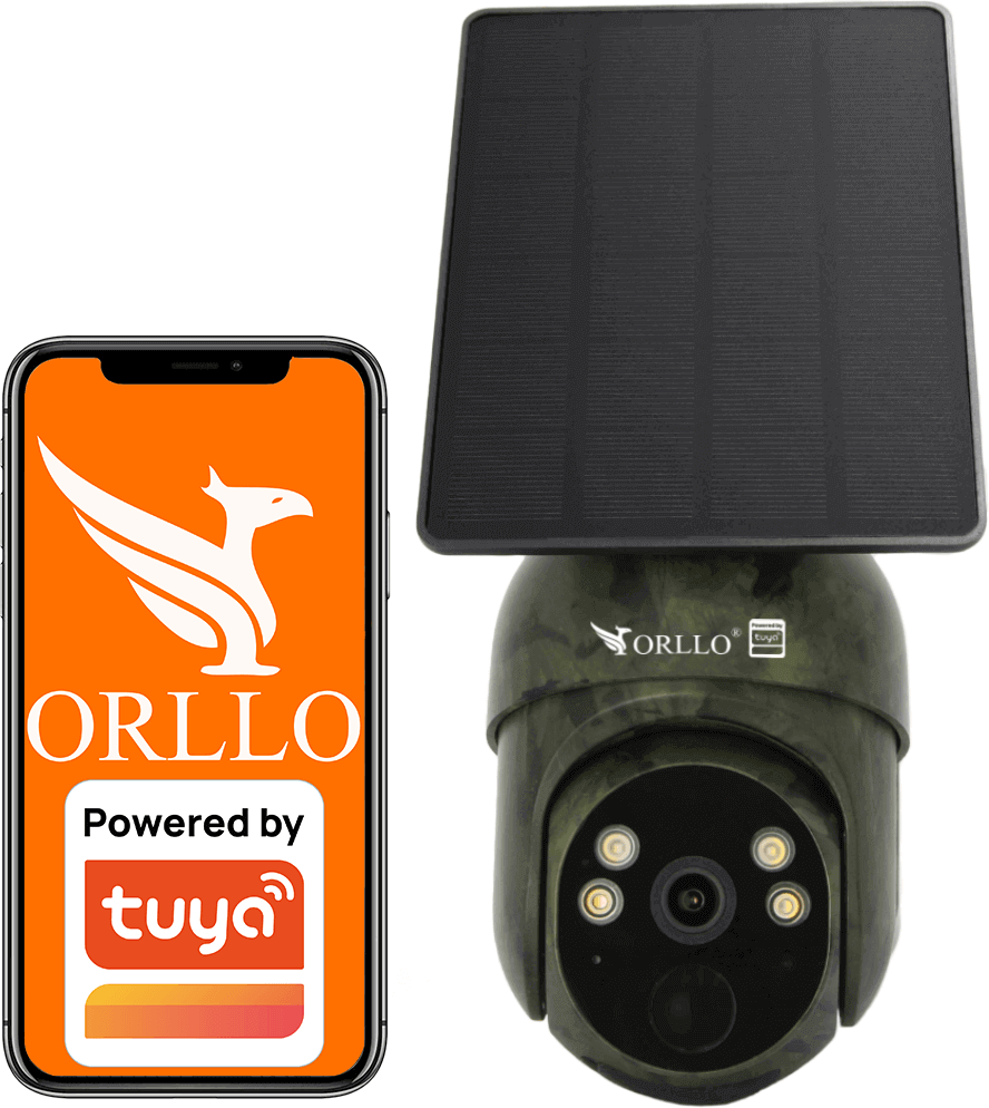 Bezprzewodowa kamera zewnętrzna 4G LTE obrotowa i z panelem fotowoltaicznym ORLLO TZ1 MORO - wszystkie funkcje: