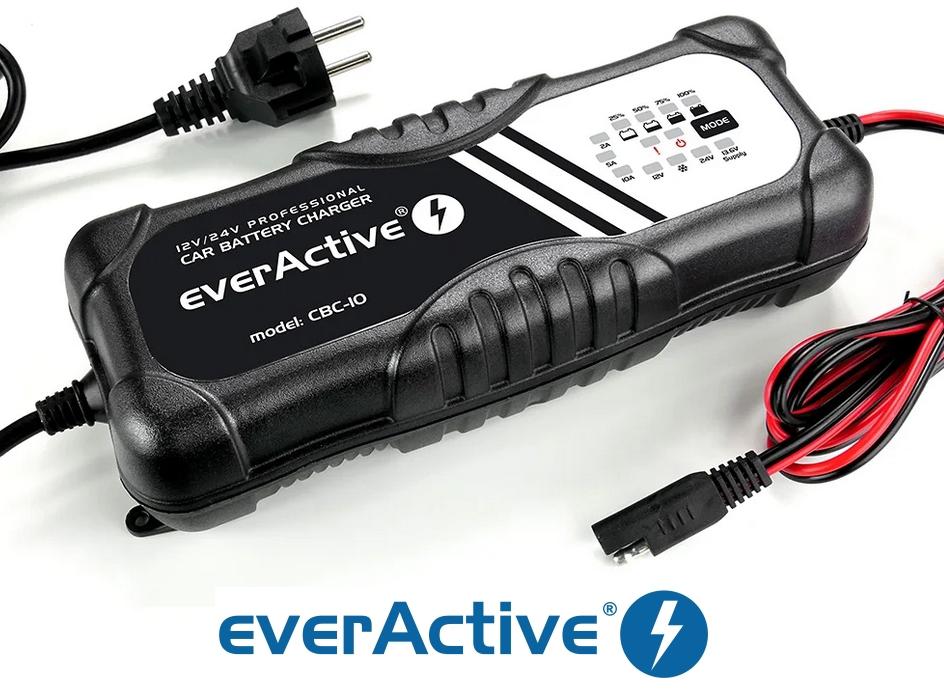 Zalety ładowarki / prostownika do akumulatorów 12V/24V everActive 29.4V/10A CBC-10: