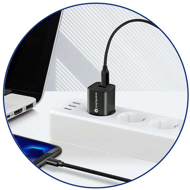 Kabel USB-C <-> USB-C kompatybilny z najnowszymi smartfonami, powerbankami oraz całą gamą elektroniki użytkowej!