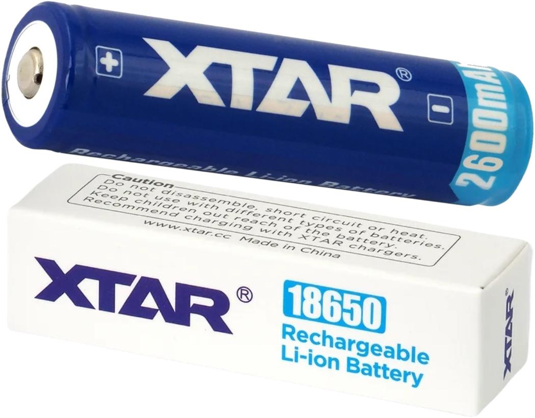 Najważniejsze cechy 1 szt. akumulatora Xtar 18650 2600mAh Li-ION 3,7V z zabezpieczeniem