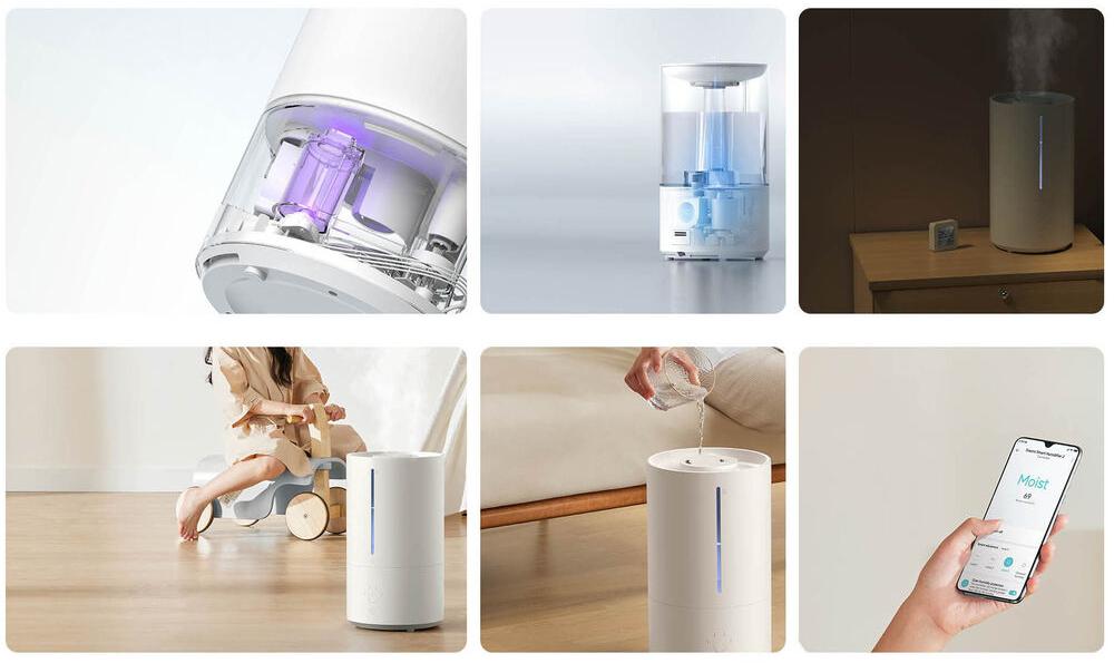 Ultradźwiękowy nawilżacz powietrza Xiaomi Mi Smart Humidifier 2 - sterylizacja UV-C dla najwyższej możliwej higieny