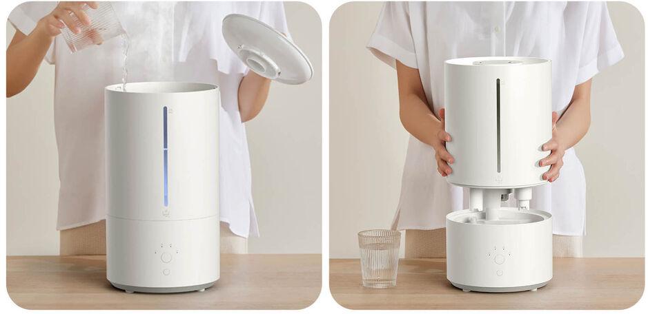 Xiaomi Mi Smart Antibacterial Humidifier 2 - łatwe uzupełnianie wody: dolej porcję bez podnoszenia pokrywy!