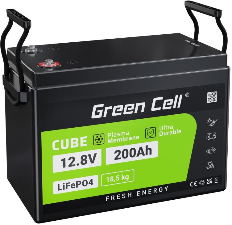 Akumulator Green Cell LiFePO4 CAV04S 200Ah 12.8V 2560Wh Litowo-Żelazowo-Fosforanowy - najważniejsze cechy:
