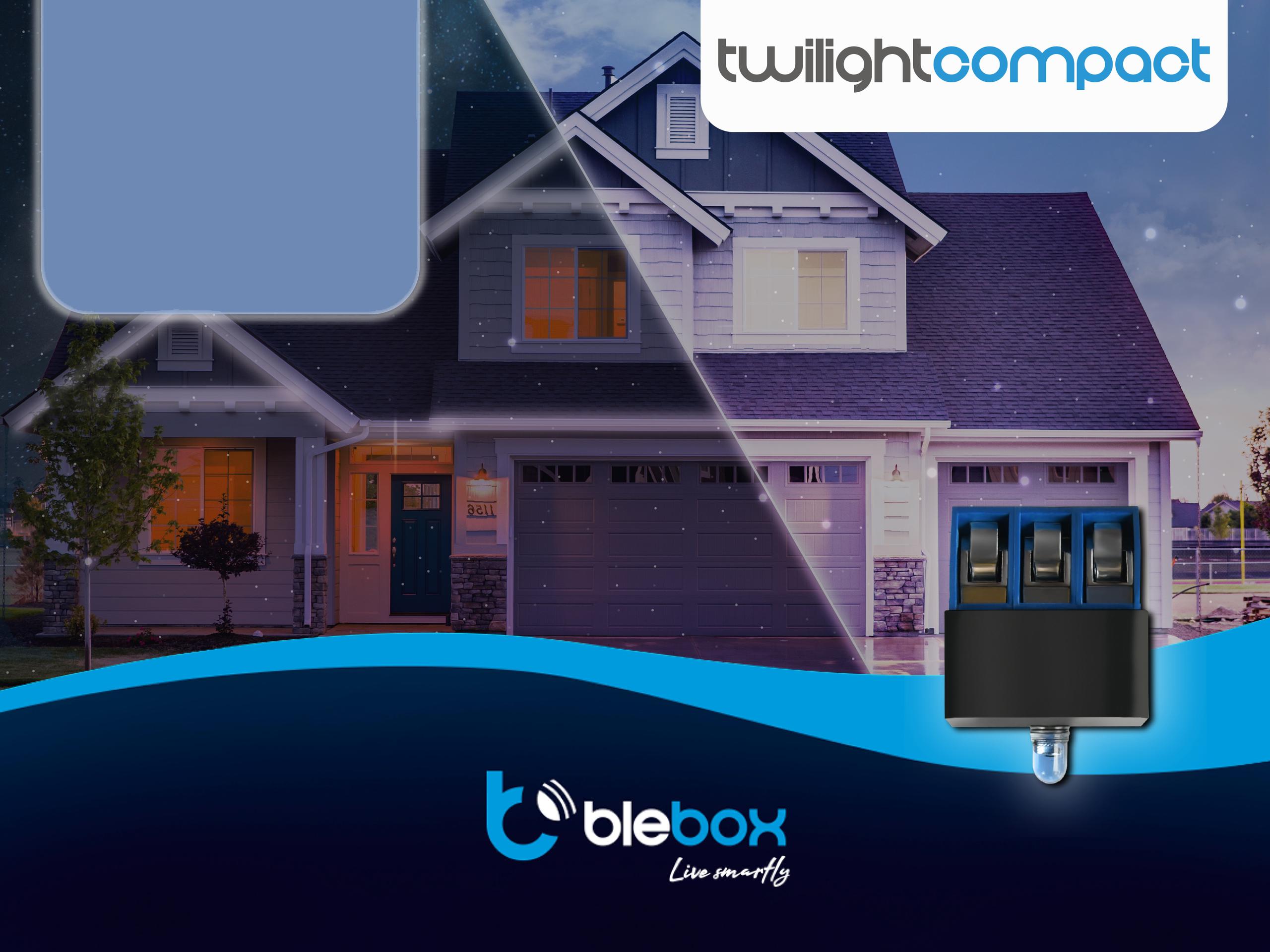 BleBox twilightCompact - sensor zmierzchowy wyposażony w obudowę niepodtrzymującą ognia