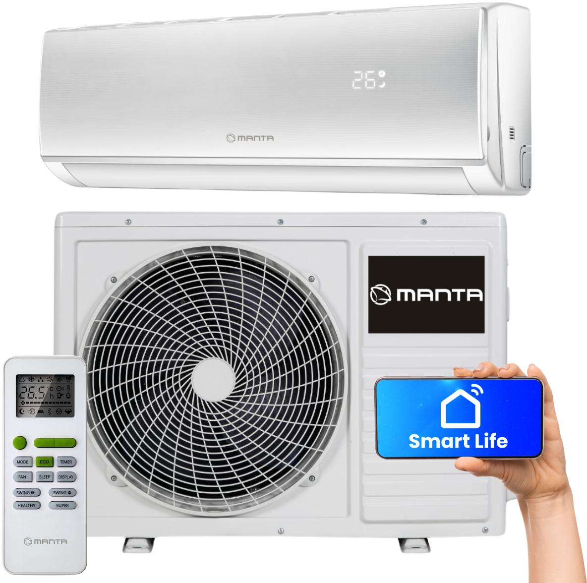 Steruj klimatyzatorem Manta S 3,5kW SPLIT WIFI SAC0112I/O dzięki aplikacji SmartLife!