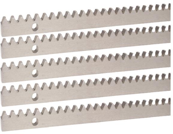 5 sztuk metalowych listew zębatych KLASY PREMIUM z elementami mocującymi (10 x 30 x 1000mm, moduł zęba: 4)