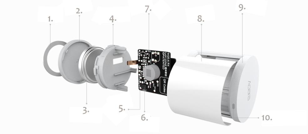 Czujnik Aqara Motion Sensor P1 MS-S02 - schemat budowy i konstrukcji urządzenia: