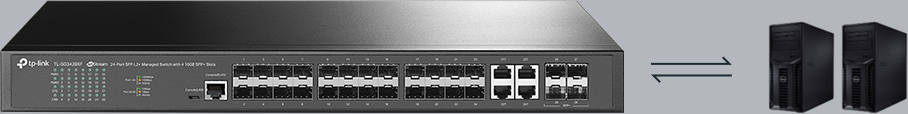 Switch TP-Link TL-SG3428XF - idealny do użytku w warstwie agregacji, zintegrowany z platformą Omada SDN