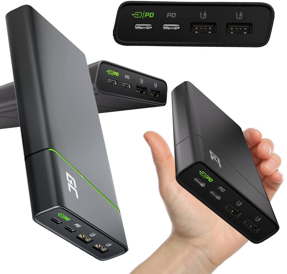 Powerbank Green Cell PowerPlay Ultra 26800mAh z szybkim ładowaniem - 4 porty o łącznej mocy 128W