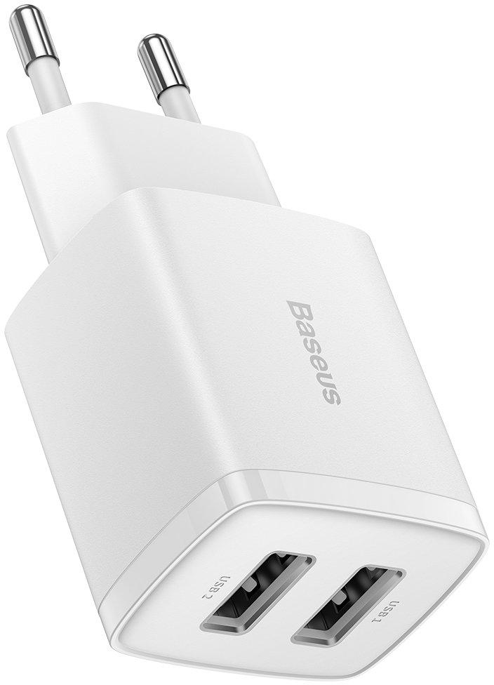 Przeznaczenie i zastosowanie ładowarki sieciowej Baseus Compact Charger CCXJ010202 10.5W 2x USB-A: