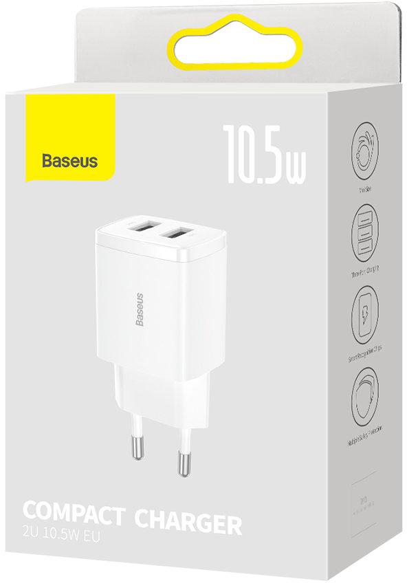 Ładowarka sieciowa Baseus Compact 2x USB-A 10.5W - specyfikacja i dane techniczne urządzenia: