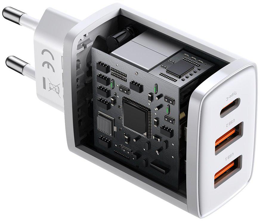 Baseus Compact Quick Charger 30W 2x USB-A 1x USB-C - postaw na zawsze szybkie i zawsze bezpieczne ładowanie!