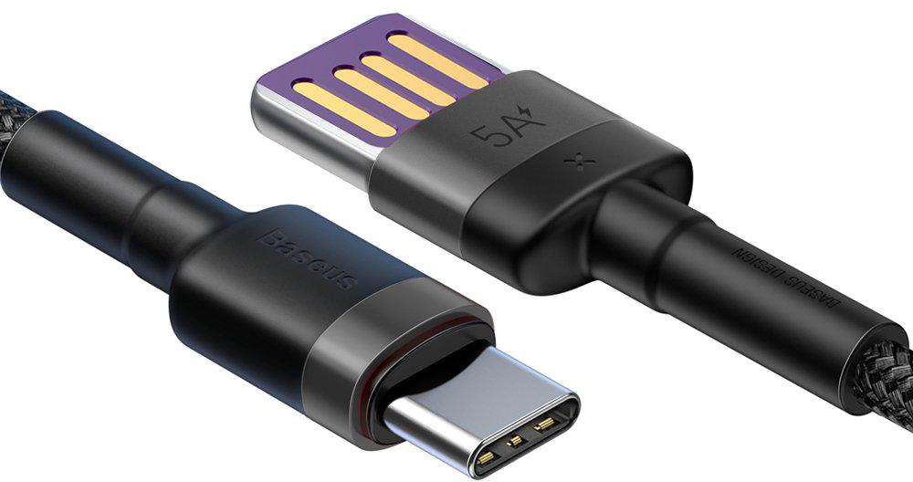 KABEL USB-A -* USB-C Baseus Cafule CATKLF-PG1 100cm SuperCharge 40W 5A QC 3.0 W OPLOCIE