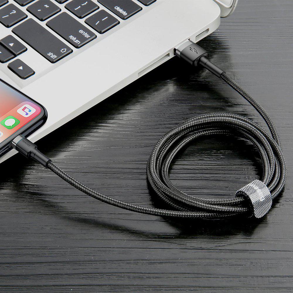 Baseus Cafule Cable - nylonowy kabel USB / Lightning QC 3.0 2.4A 0,5m w oplocie trwalszym, niż myślisz!