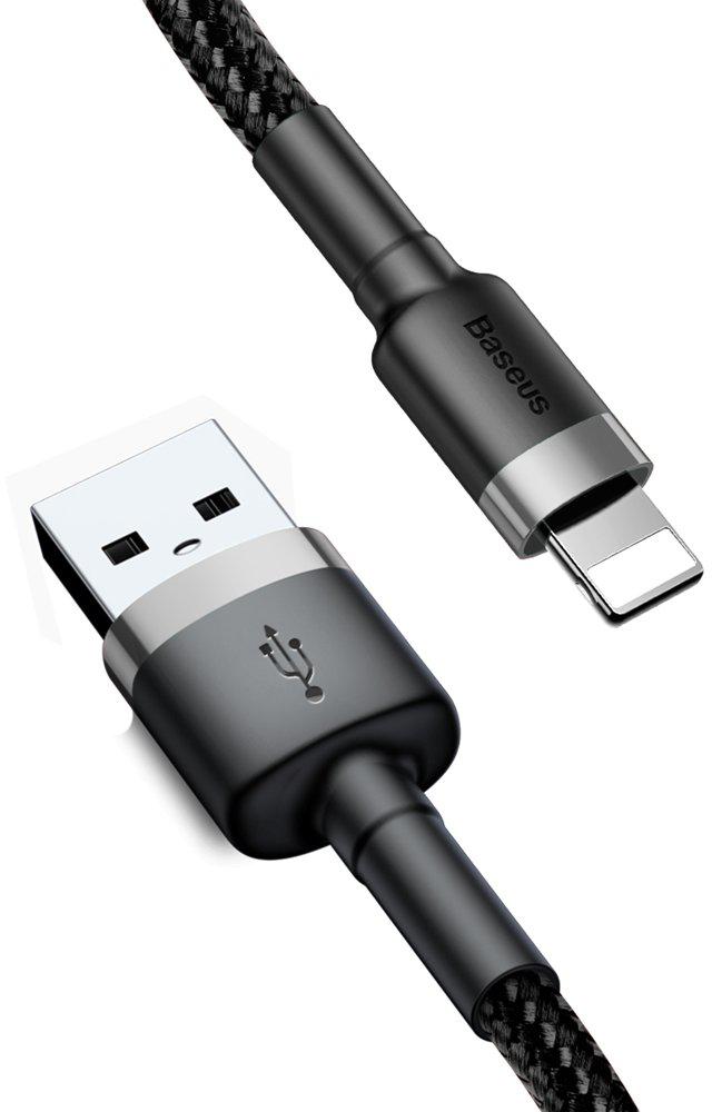 Baseus Cafule Cable - kabel USB / Lightning QC 3.0 2.4A 0,5m w nylonowym oplocie do ładowania i synchronizacji