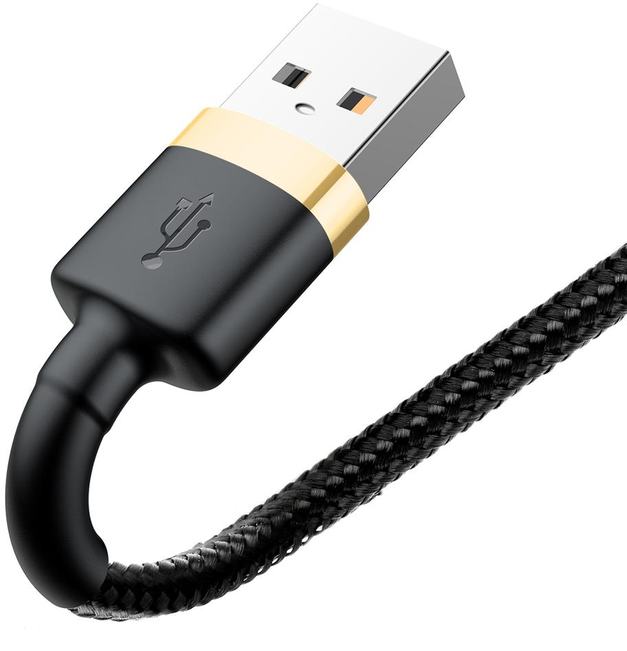 Baseus Cafule Cable - nylonowy kabel USB / Lightning QC 3.0 2.4A 1m z odciążnikami naprężeń