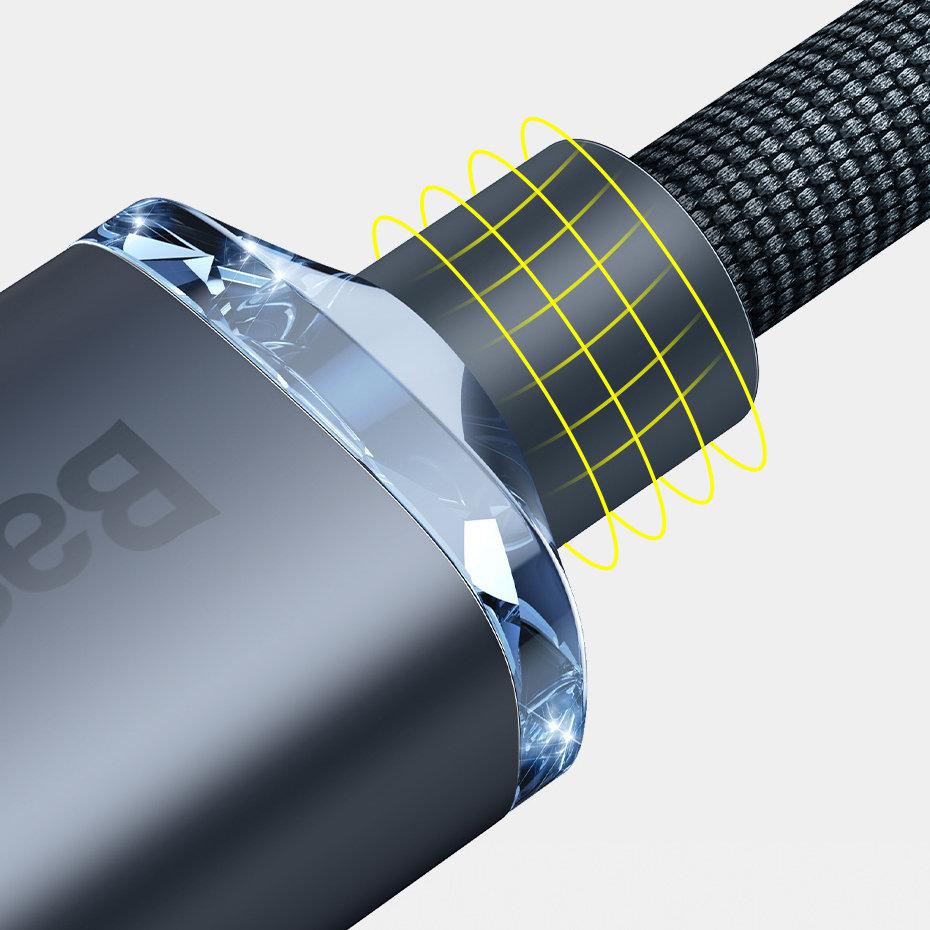 Baseus Crystal CAJY000201 1,2m – kabel ze wzmocnionymi złączami i odporny na zginanie