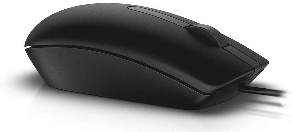 Uniwersalna przewodowa mysz optyczna Dell MS116 Wired Optical Mouse - ponadczasowy design i doskonałe parametry