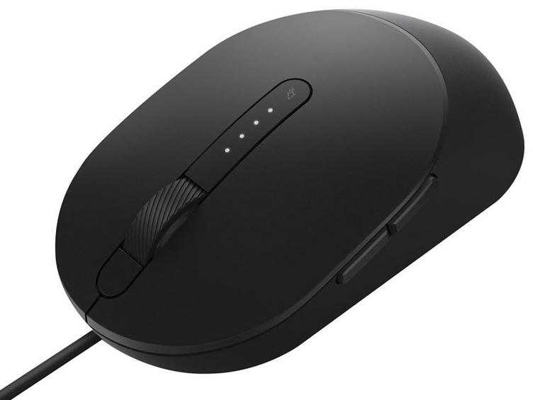 Laserowa mysz przewodowa Dell MS3220 Laser Wired Mouse - dwa przydatne przyciski skrótów
