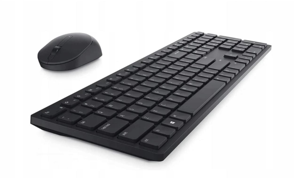 Zestaw bezprzewodowy klawiatura i mysz Dell KM5221W Pro Wireless - postaw na ergonomię, zwiększ produktywność