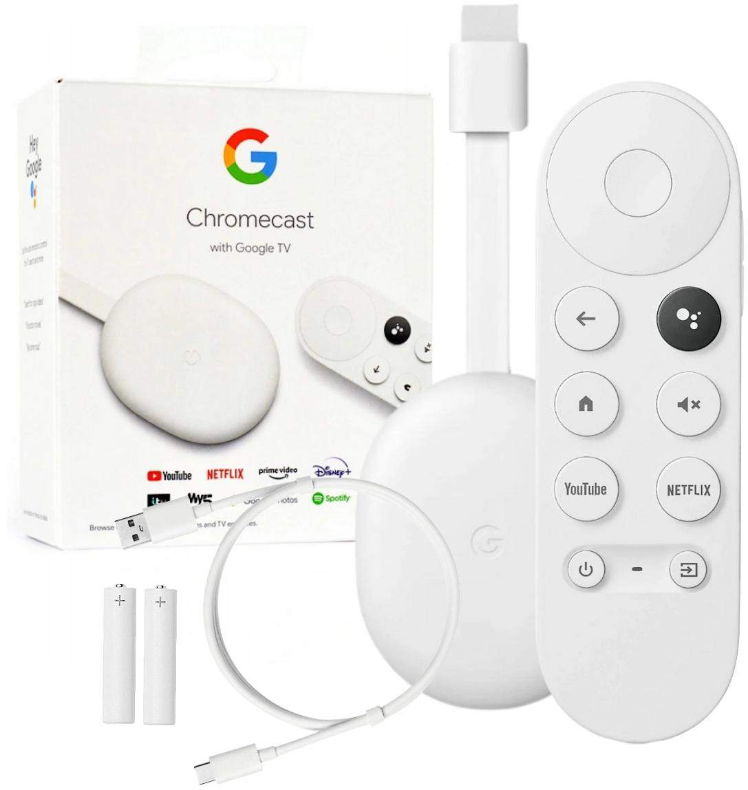 Odtwarzacz multimedialny Google Chromecast 4.0 Smart TV z Google TV 4K - poznaj jego najważniejsze cechy: