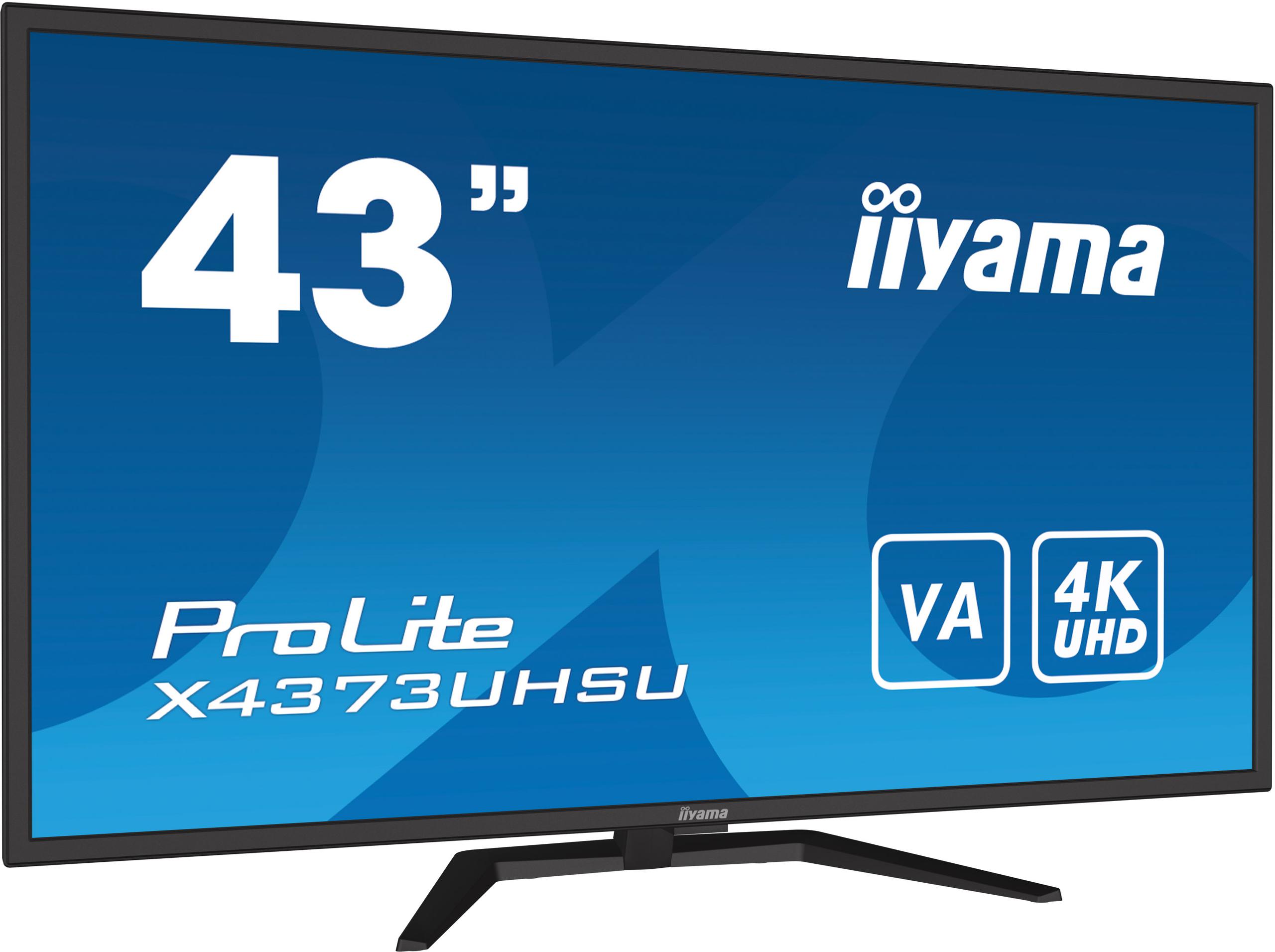 Monitor LED 43\" Ultra HD 4K VA PbP IIYAMA ProLite X4373UHSU-B1 - moc czterech monitorów w jednym urządzeniu