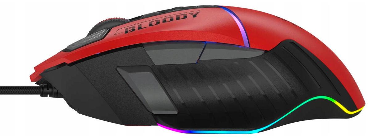 Przewodowa mysz gamingowa A4Tech Bloody W95 Max USB Sports Red - pełna precyzja, maksimum wygody, personalizacja