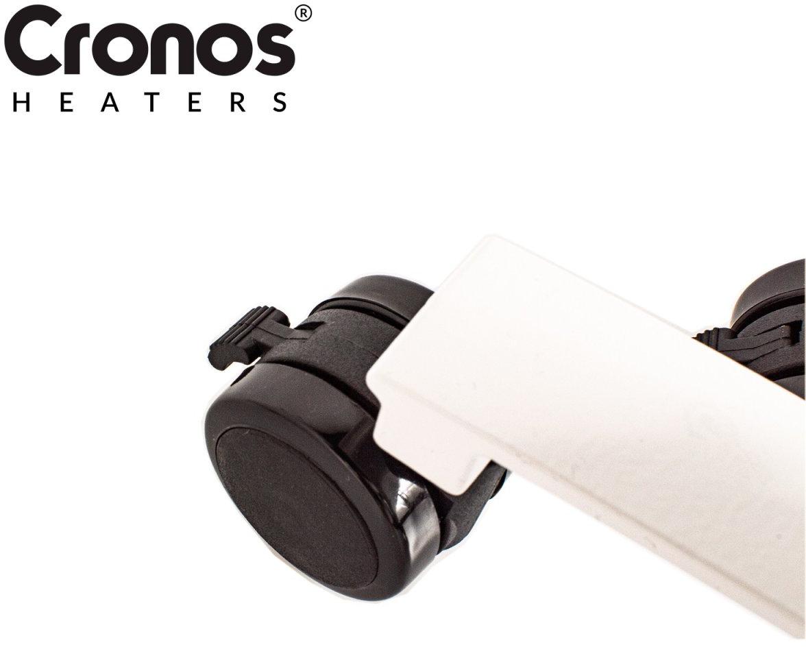 Nóżki na kółkach do promienników podczerwieni CRONOS® - przydatny hamulec blokujący kółka