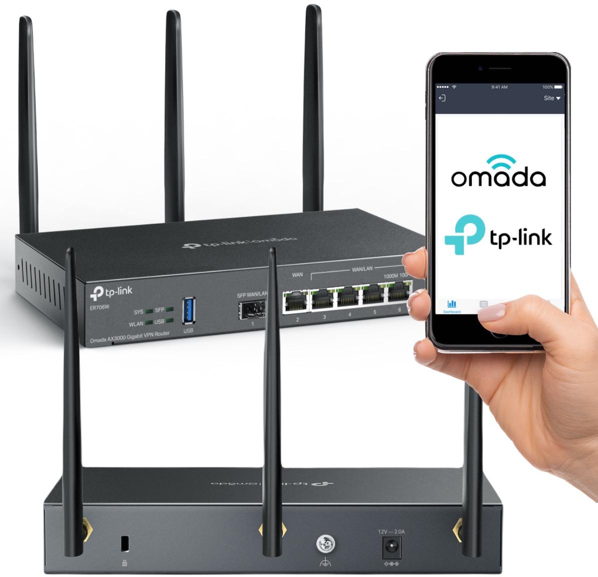 Gigabitowy router VPN Omada w standardzie AX3000 TP-Link ER706W - najważniejsze cechy: