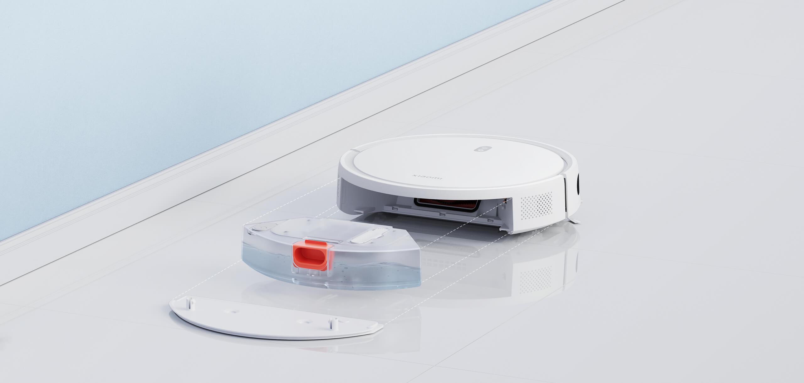 Xiaomi Robot Vacuum E10 - wysuwany pojemnik na kurz i zbiornik na wodę: łatwość czyszczenia gwarancją komfortu!