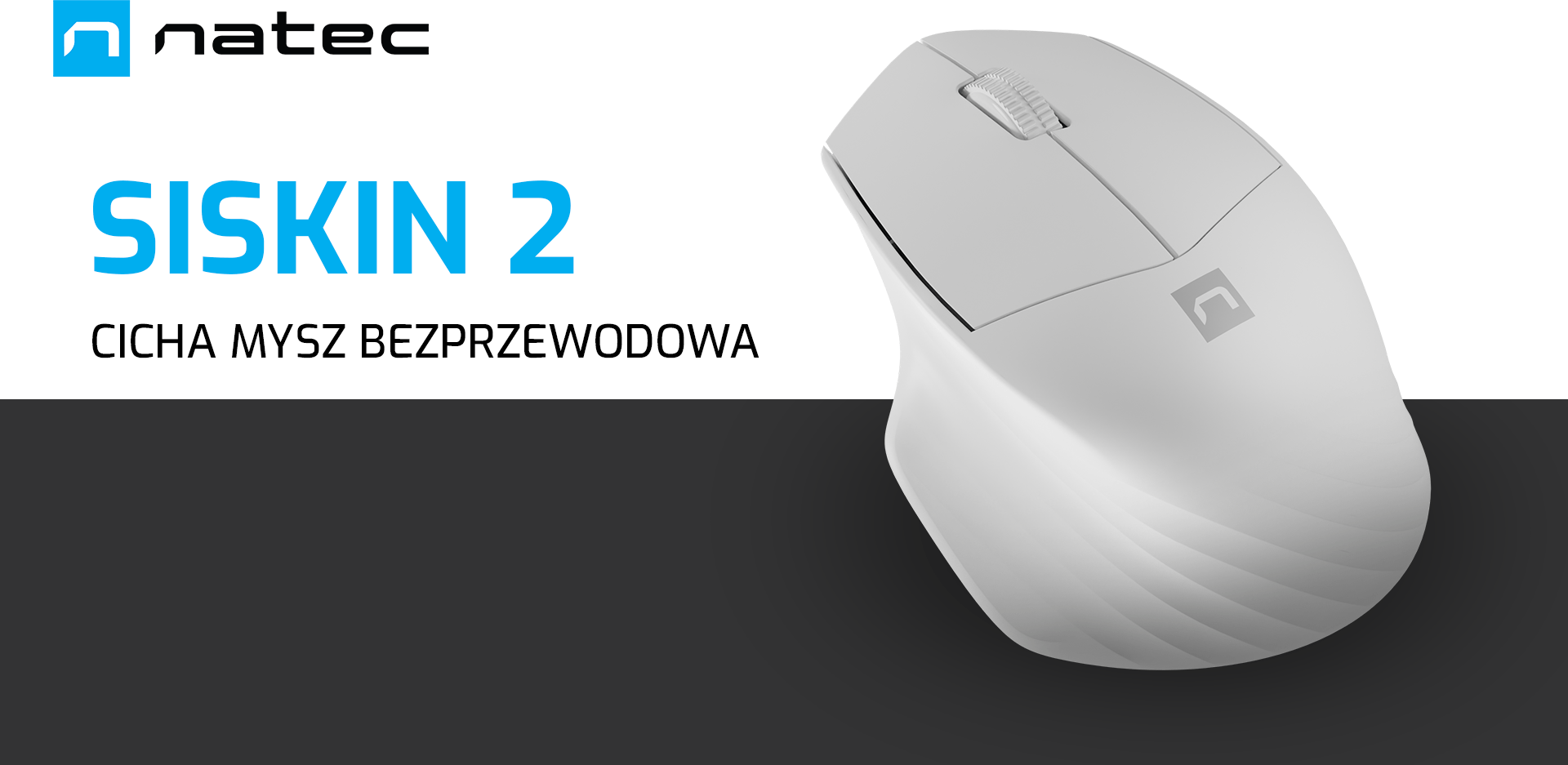 Mysz bezprzewodowa Natec Siskin 2 Bluetooth biały