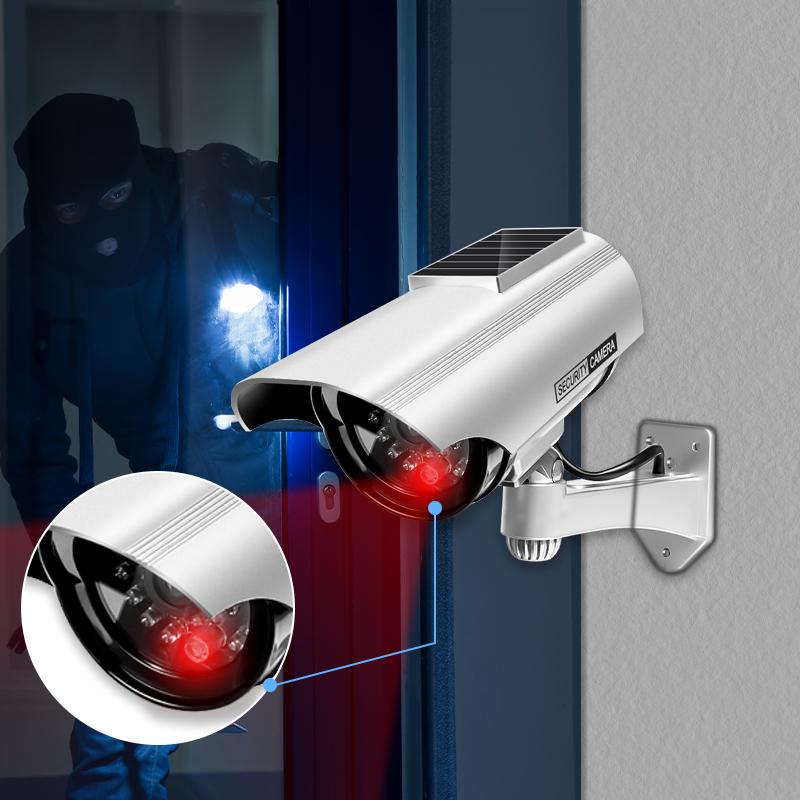 Solarna atrapa kamery tubowej CCTV AT-1SB-W - skutecznie odstraszaj złodziei bez ponoszenia kosztów!