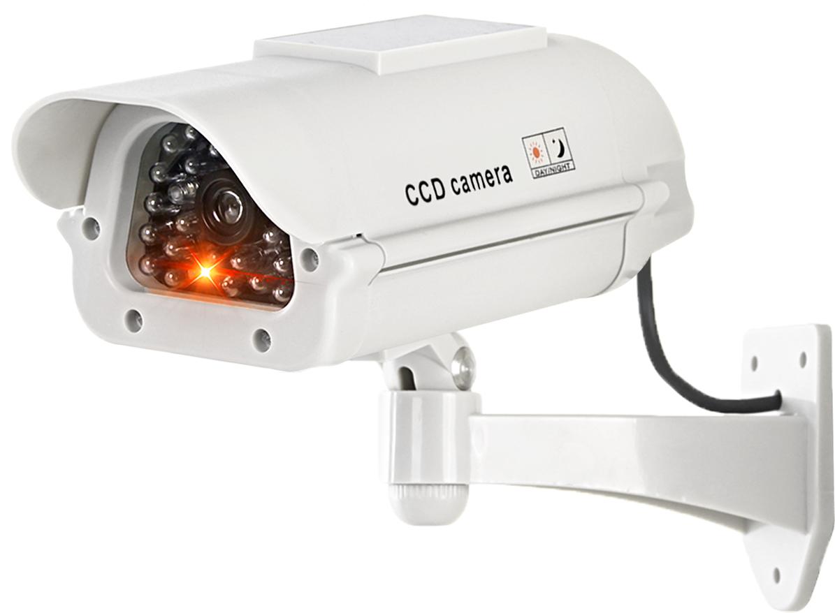 Solarna atrapa kamery tubowej CCTV biała AT-2SB-W - najważniejsze cechy: